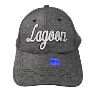 Lagoon Strapback Hat Gray One Size Adjustable Embroidered Lucky 7 USA